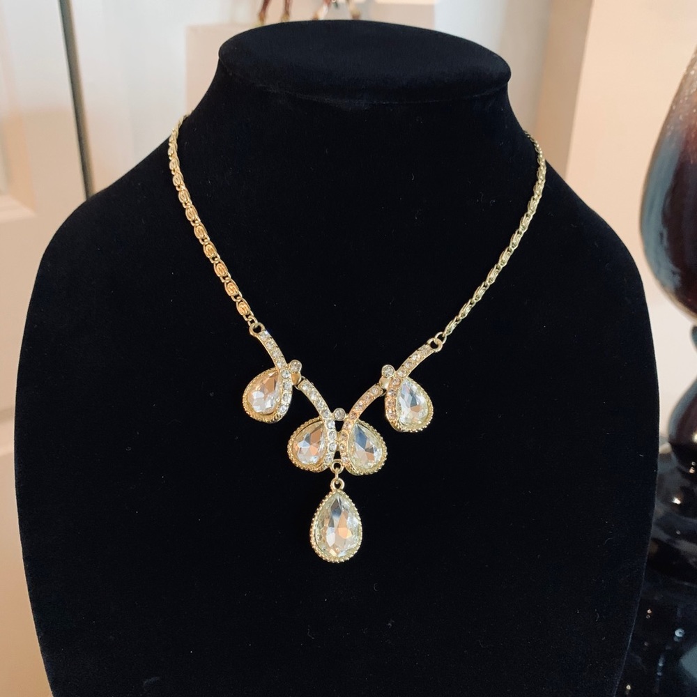 Fashion faux diamond necklace🧡